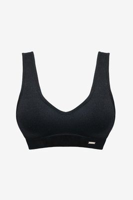 Топ жіночий в рубчик чорний 121-black-xl-2xl фото