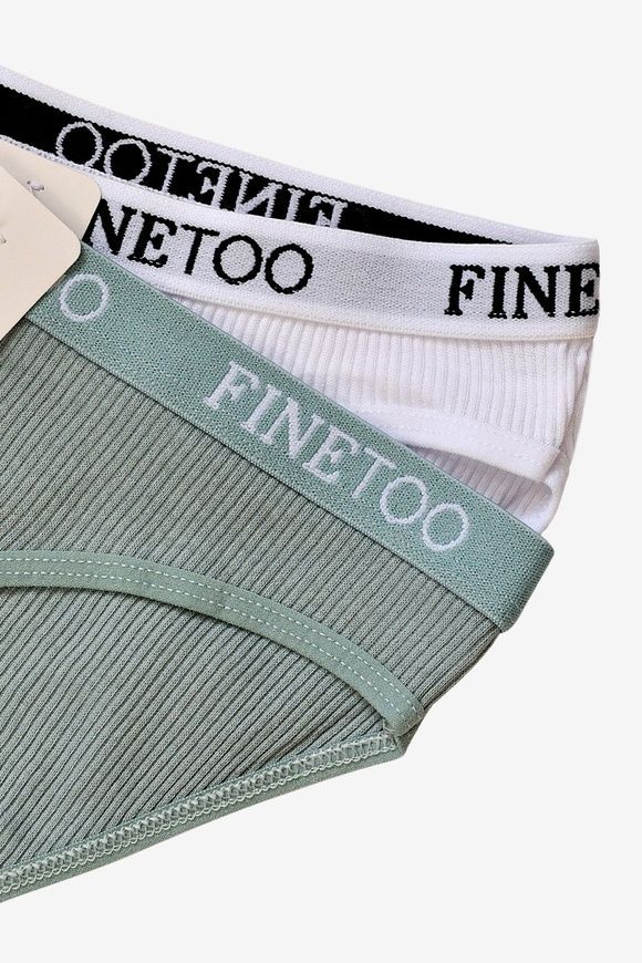 Жіночі трусики cліпи в рубчик Finetto, набір з 2 трусиків 101-xl фото