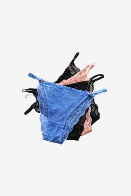Женские трусики танга кружевные Dyana, набор из 4 трусиков 7023-blue-l фото