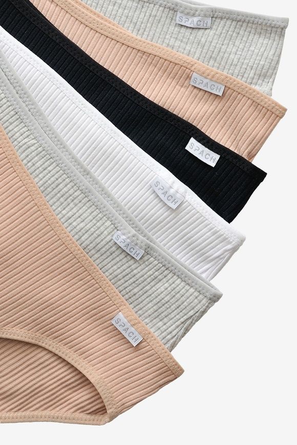 Жіночі трусики сліпи в рубчик SPACH, набір з 6 трусиків 5978-sm фото